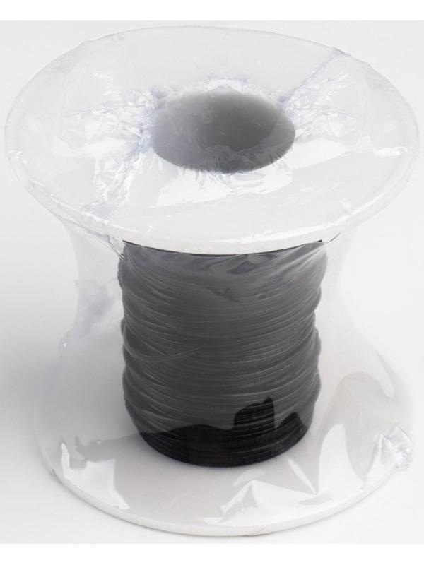 Шнур для плетения, из натуральной кожи, d = 1 мм, 10 ± 0,5 м, цвет чёрный