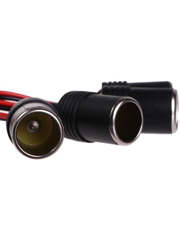 Разветвитель прикуривателя 12-24V, 4 гнезда, провод 45 см