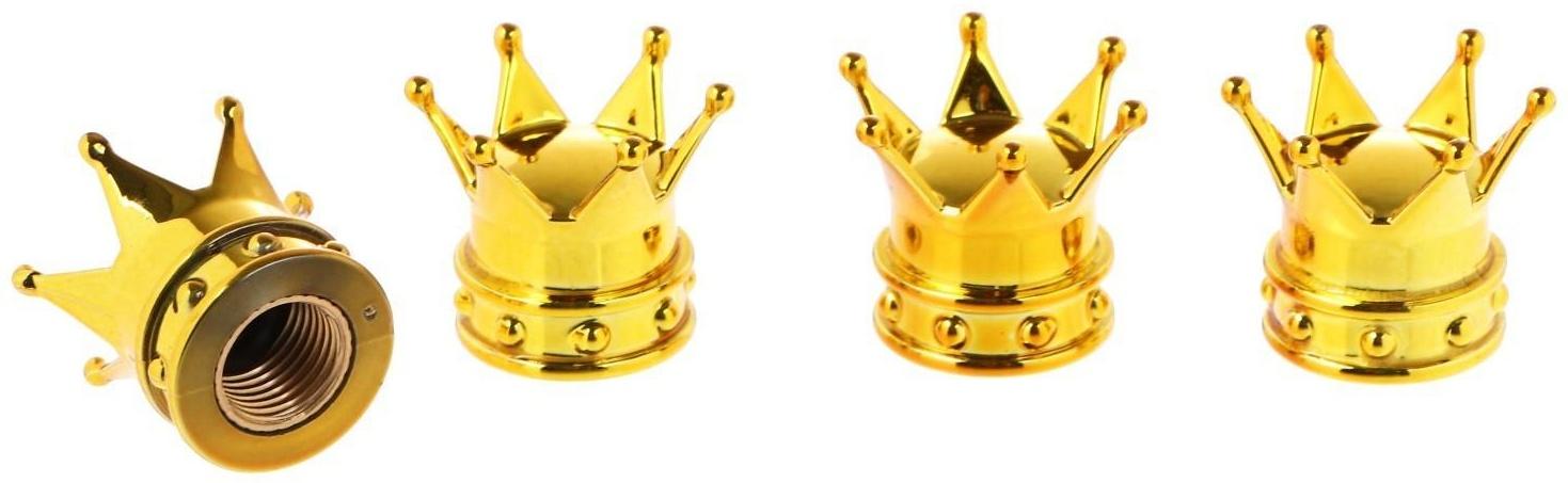 Колпачок на вентиль, TORSO, корона, набор 4 шт