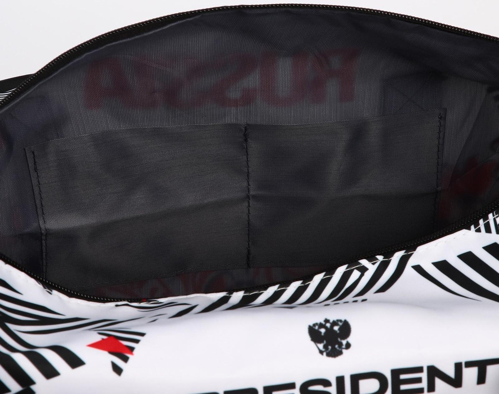 Сумка спортивная «RUSSIA», 47 x 28 x 24 см, цвет белый