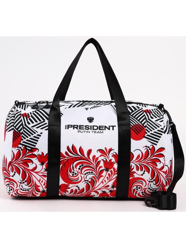Сумка спортивная «RUSSIA», 47 x 28 x 24 см, цвет белый