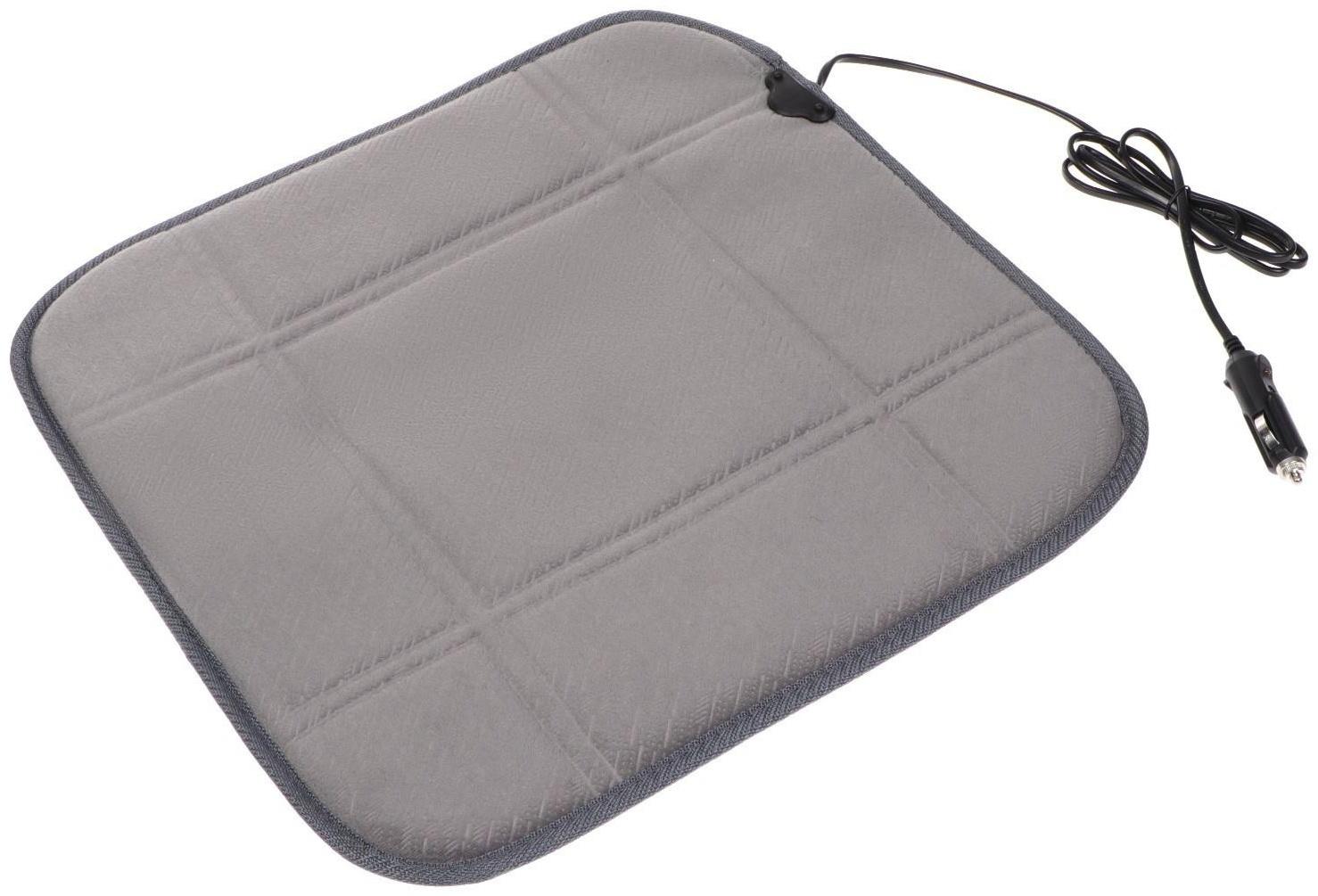 Подогрев сиденья Skyway, без спинки, серый, без регулятора, 12 В, 2,5 -3А, 43 х 43 см