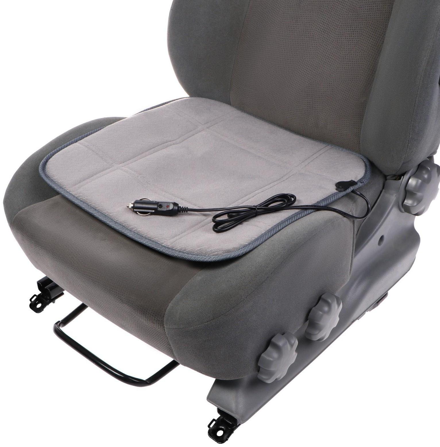 Подогрев сиденья Skyway, без спинки, серый, без регулятора, 12 В, 2,5 -3А, 43 х 43 см