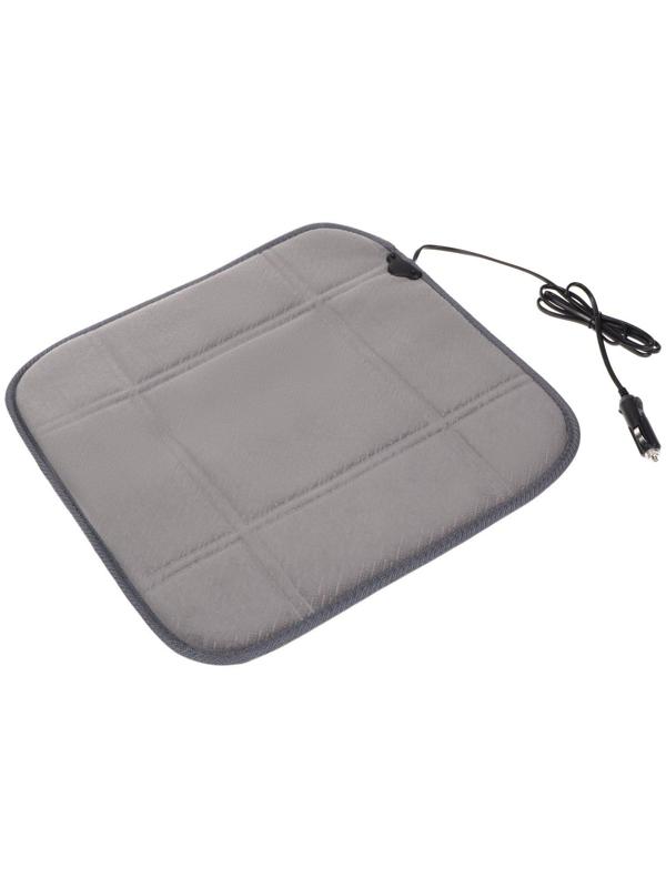 Подогрев сиденья Skyway, без спинки, серый, без регулятора, 12 В, 2,5 -3А, 43 х 43 см