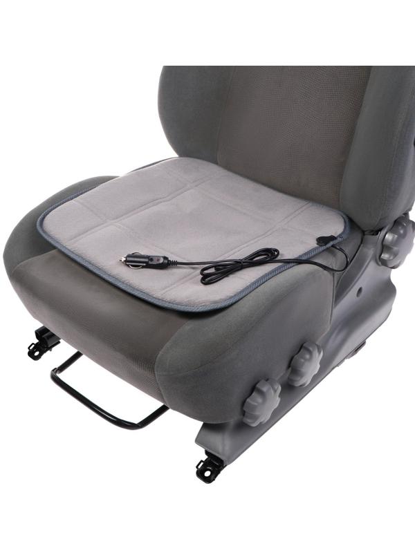 Подогрев сиденья Skyway, без спинки, серый, без регулятора, 12 В, 2,5 -3А, 43 х 43 см