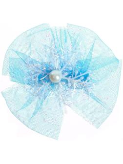 Карнавальный зажим «Снежинка», цвет голубой