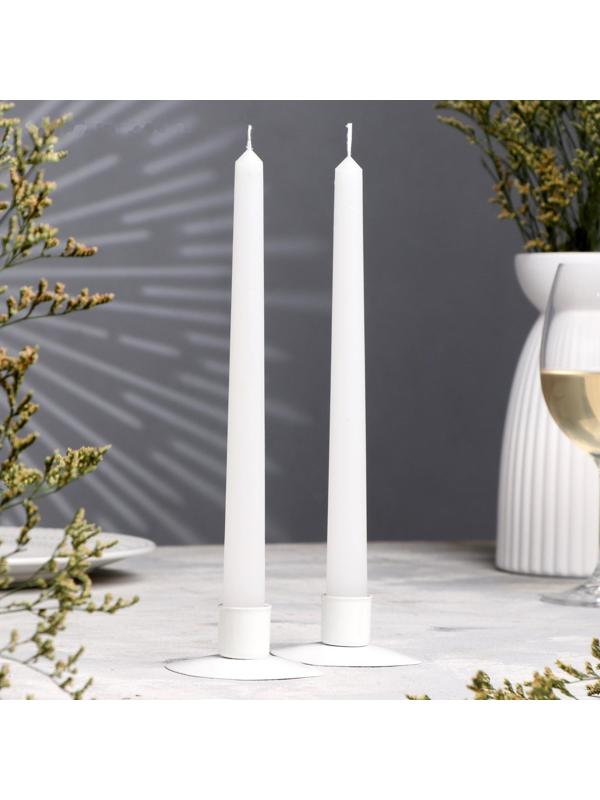 Набор свечей античных, 2,2х 25 см, 2 штуки, белый, 