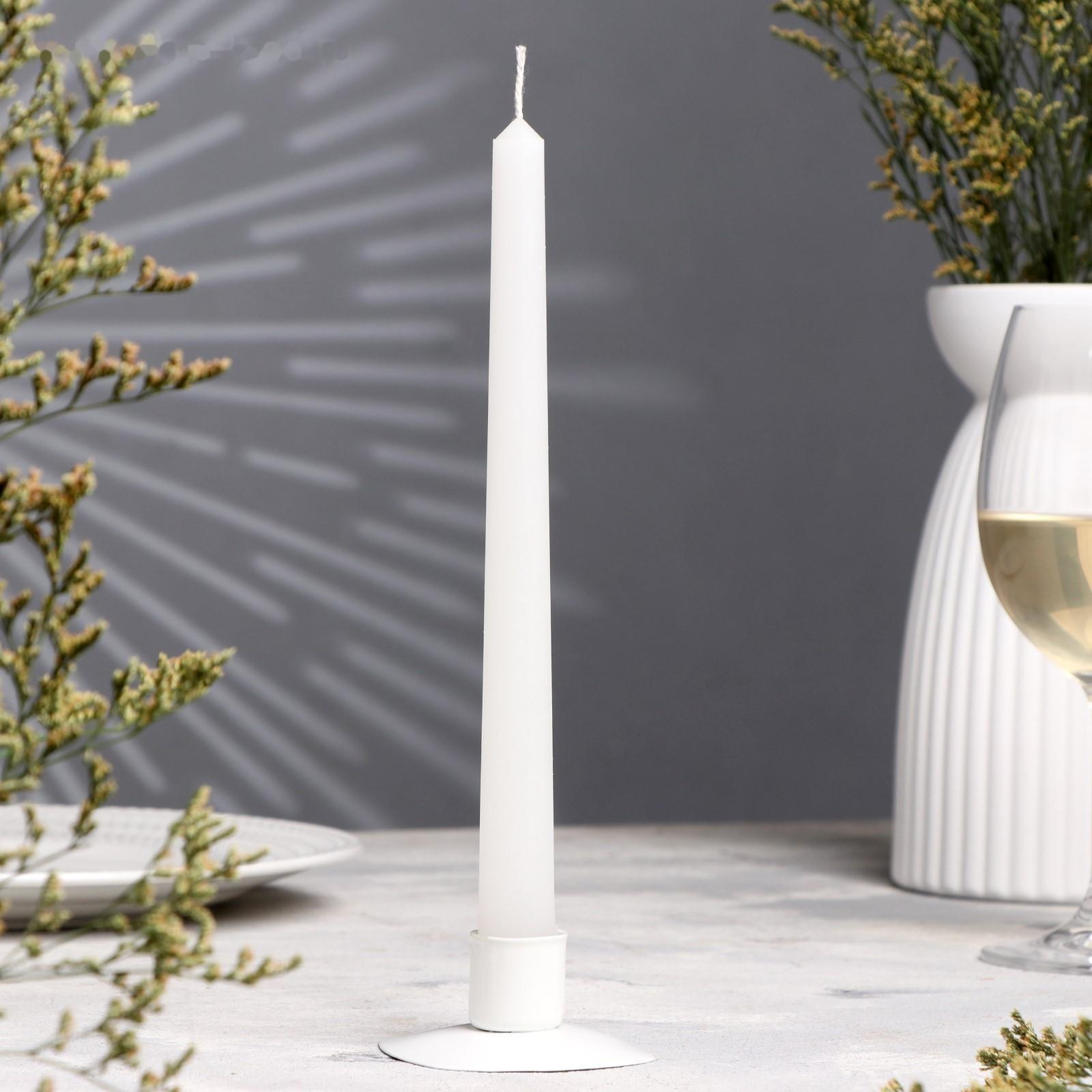 Свеча античная, 2,2х 25 см, белая, 