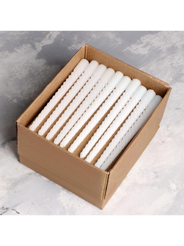 Свеча витая, 2,2х 25 см, белая, 