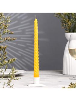 Свеча витая, 2,2х 25 см, жёлтая, 
