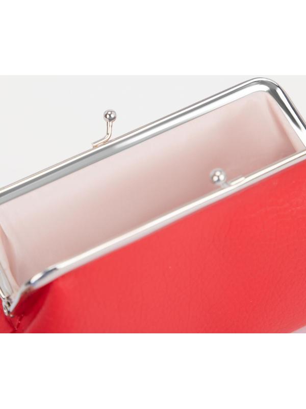 Косметичка на фермуаре, цвет красный