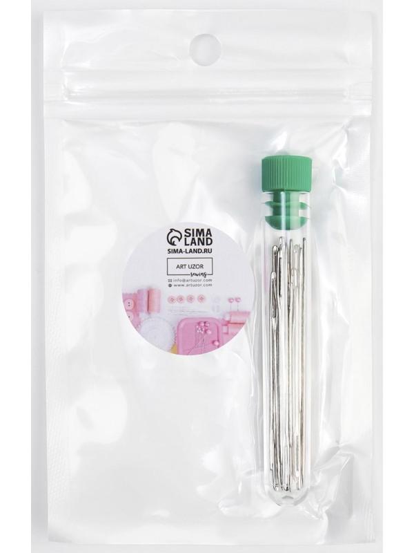 Иглы швейные, d = 0,85 / 1,05 / 1,25 мм, 4 - 6 см, 20 шт