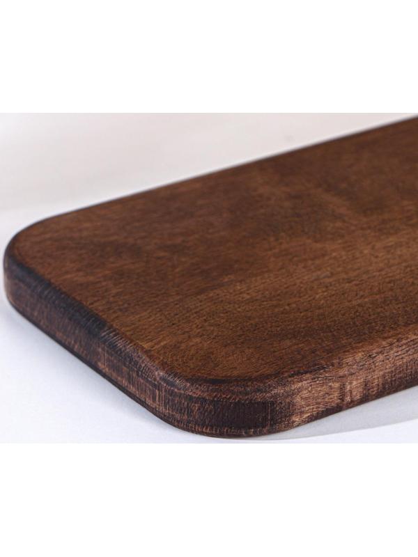 Доска разделочная для подачи с ручкой Adelica, 36×14,5×2 см, тёмный граб