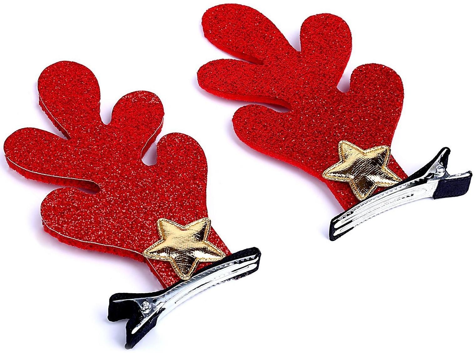 Карнавальный зажим «Рога» набор штуки