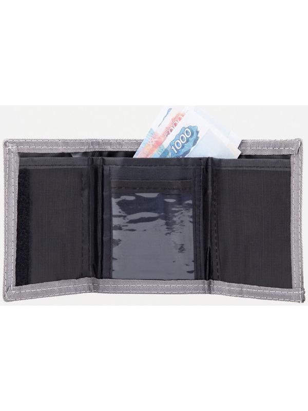 Кошелёк на липучке, цвет серый
