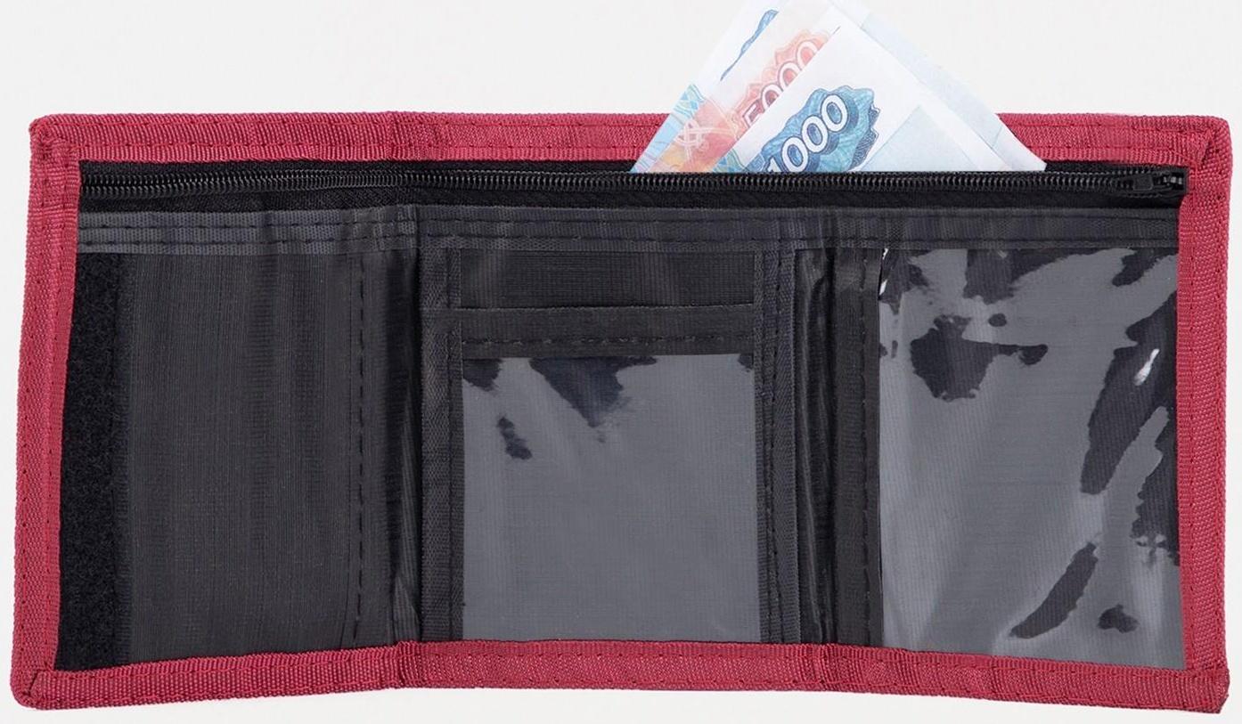 Кошелёк на липучке, цвет красный