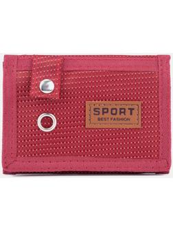 Кошелёк на липучке, цвет красный