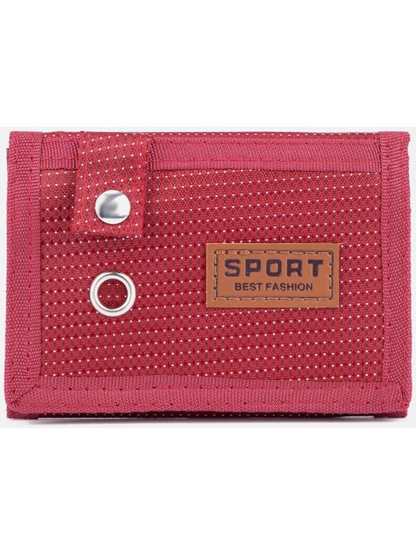 Кошелёк на липучке, цвет красный