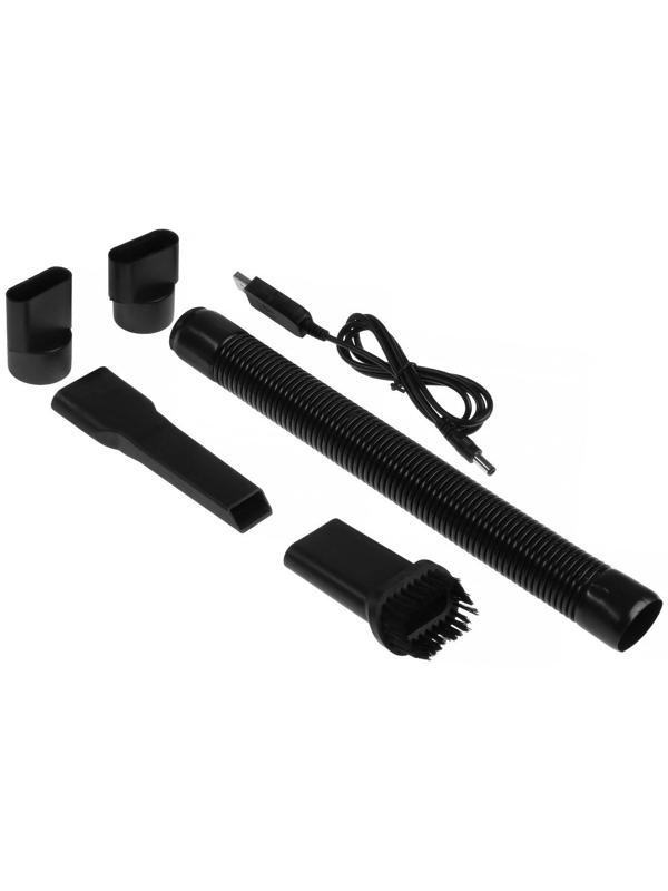 Пылесос автомобильный, беспроводной, 4 насадки, 120 Вт, 12 В, белый