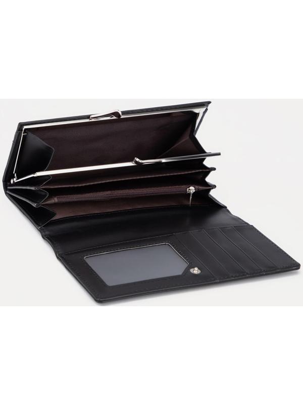 Кошелёк на кнопке, цвет чёрный