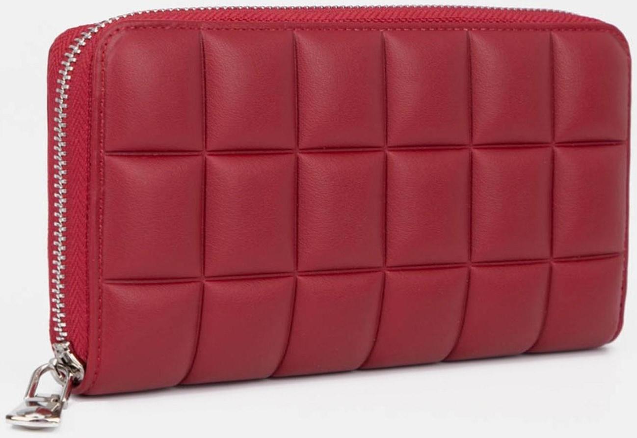 Кошелёк на молнии, цвет красный