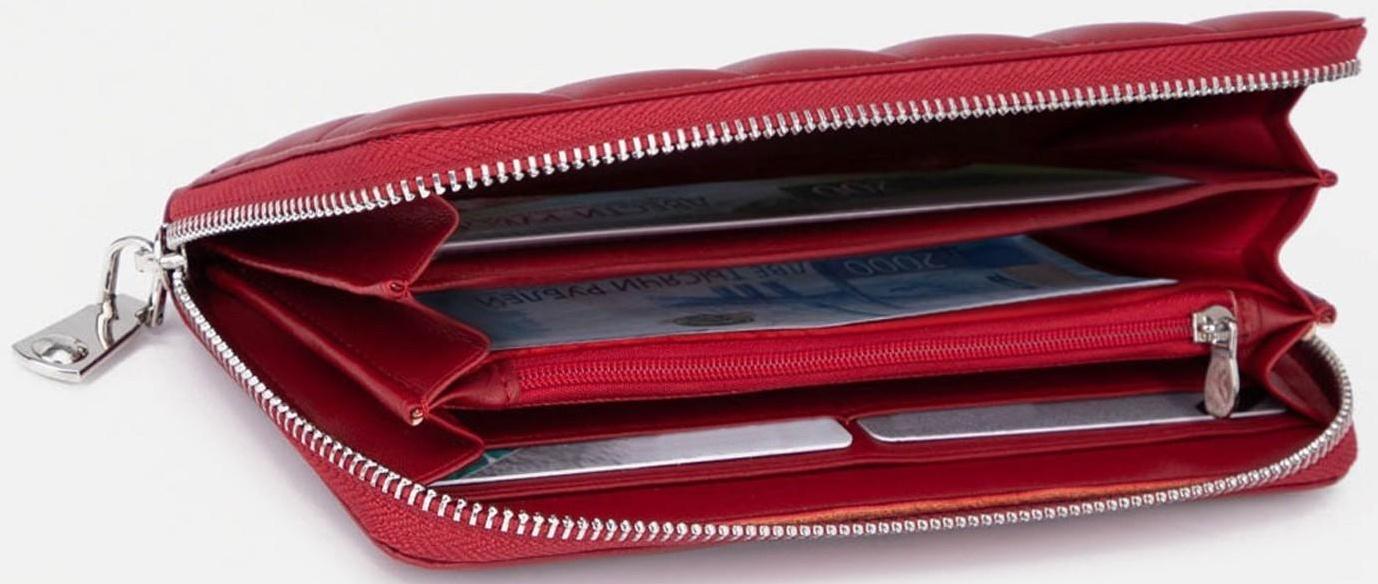 Кошелёк на молнии, цвет красный