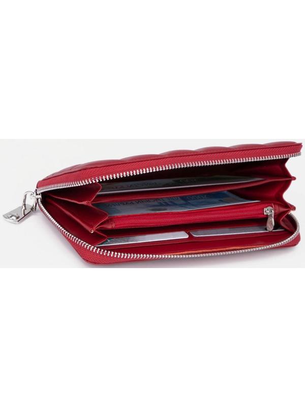 Кошелёк на молнии, цвет красный