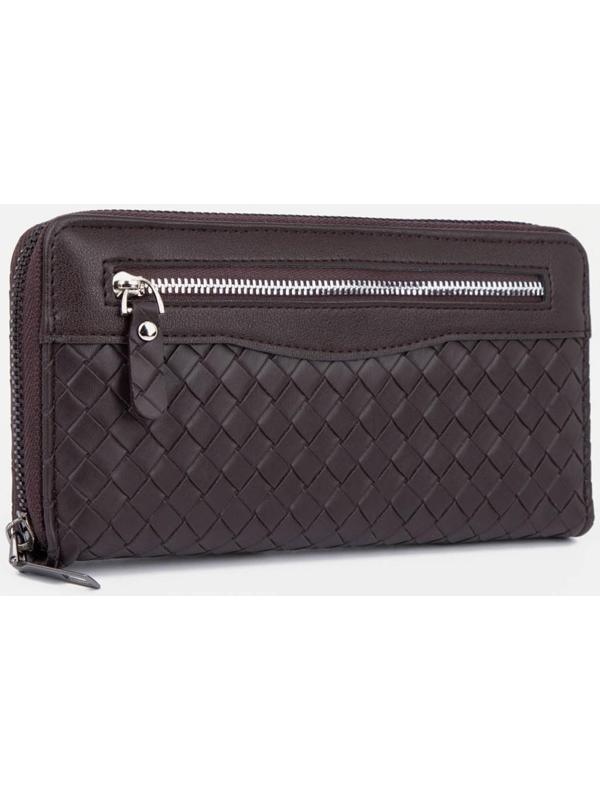 Портмоне на молнии, цвет коричневый