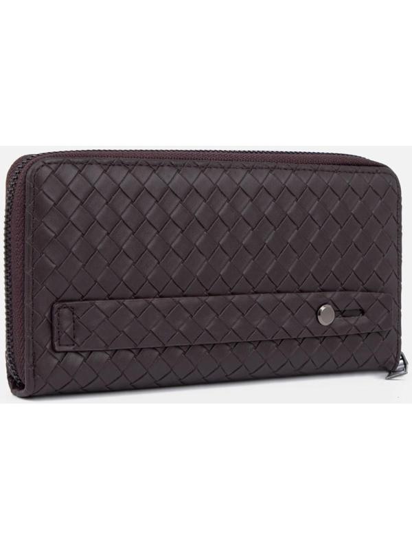 Портмоне на молнии, цвет коричневый