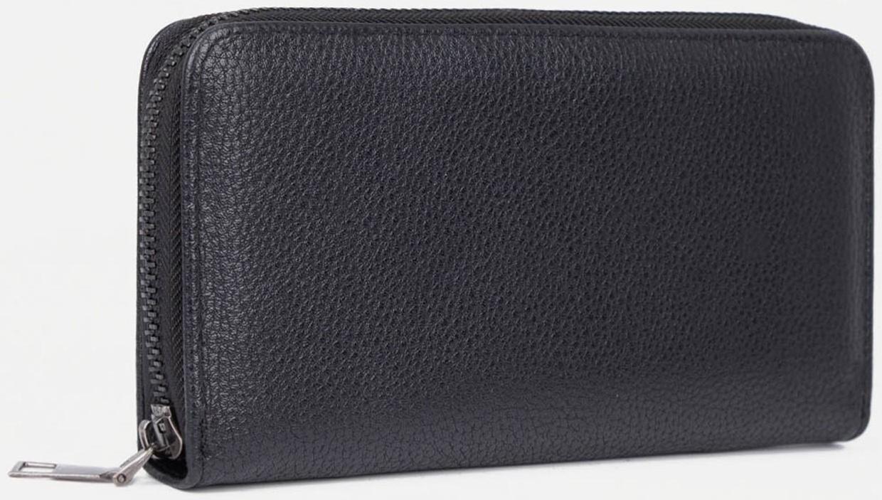 Портмоне на молнии, цвет чёрный