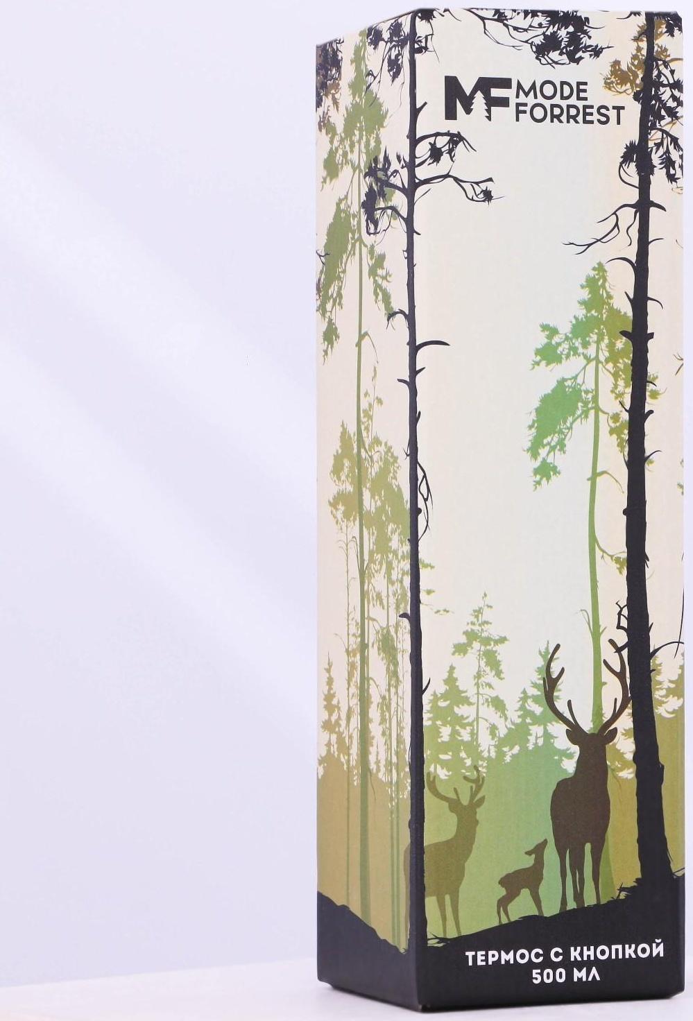 Термос с кнопкой Mode Forrest, 450 мл, розовый, время сохранения тепла 10-12 ч