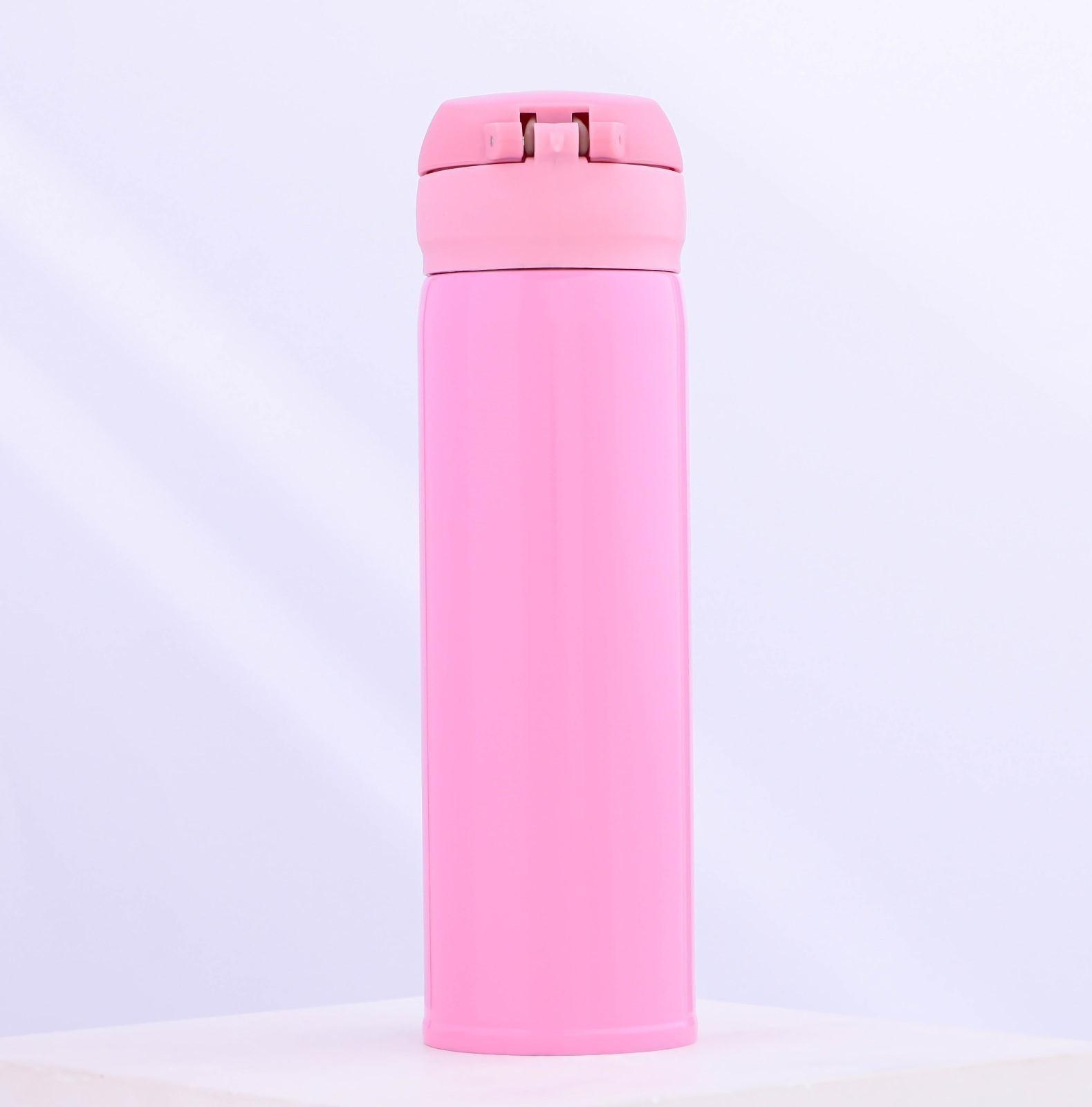 Термос с кнопкой Mode Forrest, 450 мл, розовый, время сохранения тепла 10-12 ч