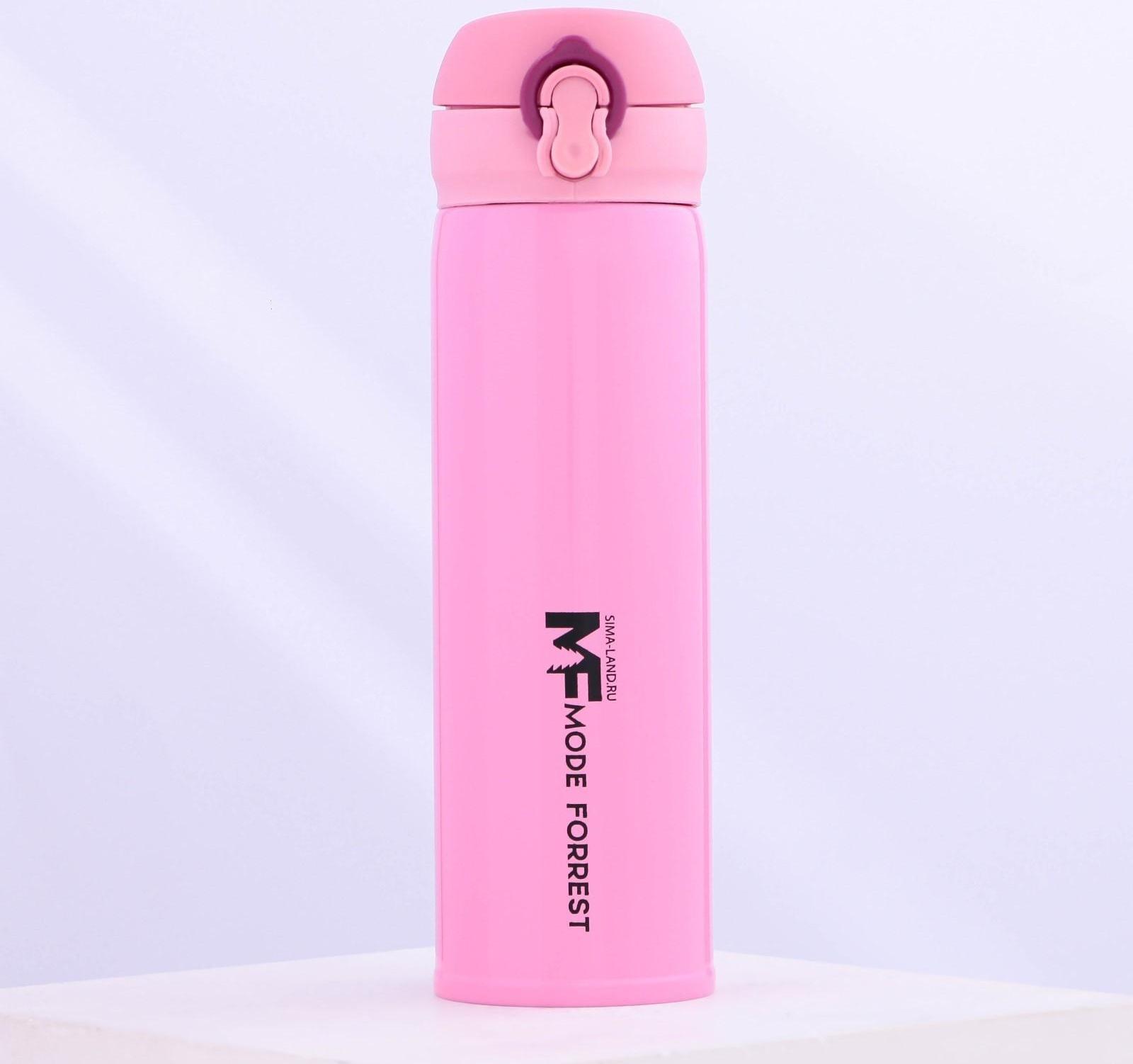 Термос с кнопкой Mode Forrest, 450 мл, розовый, время сохранения тепла 10-12 ч