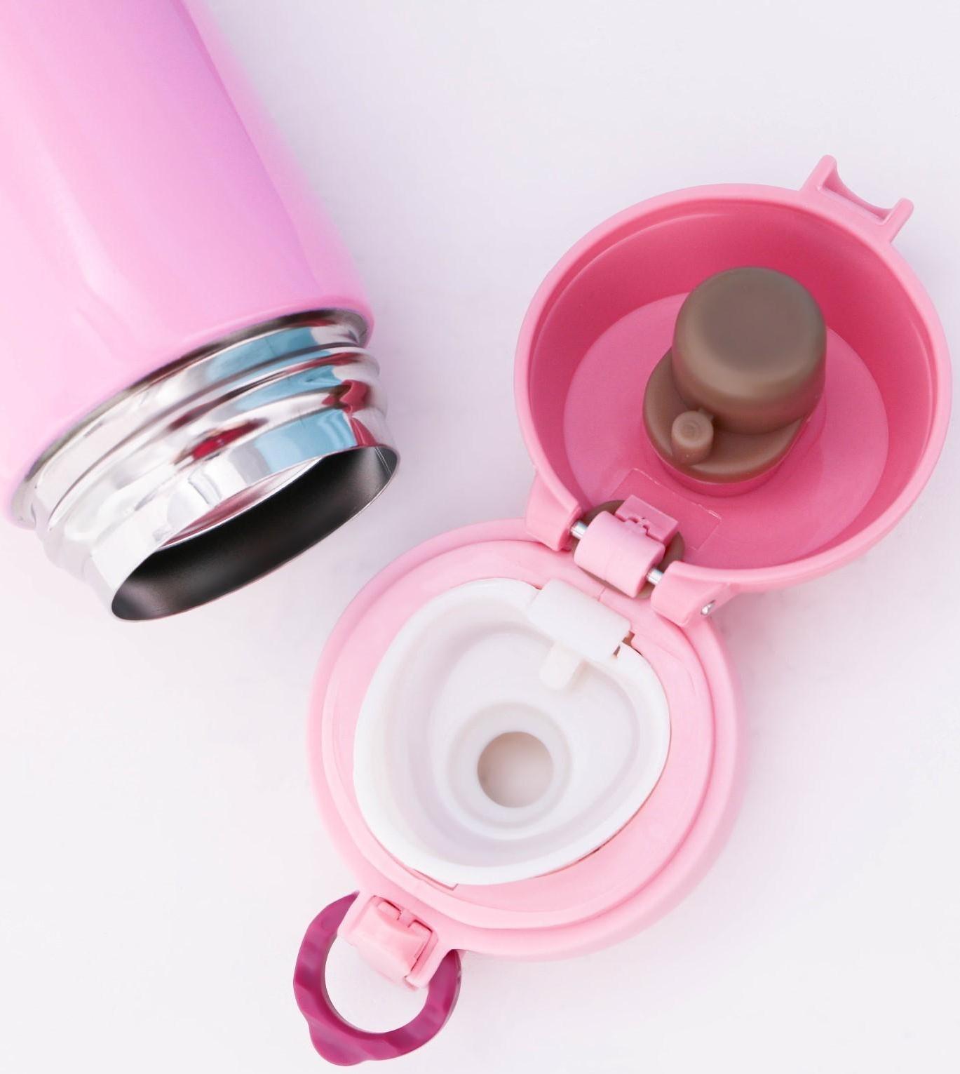 Термос с кнопкой Mode Forrest, 450 мл, розовый, время сохранения тепла 10-12 ч