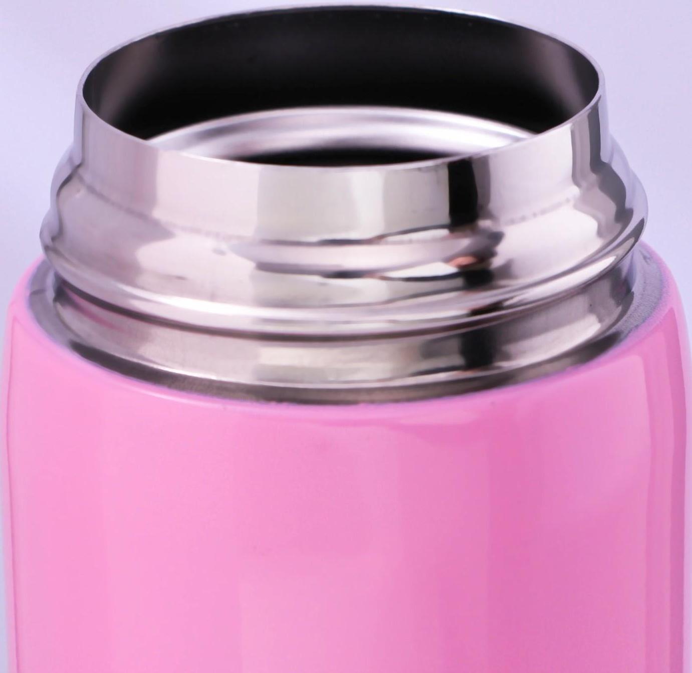 Термос с кнопкой Mode Forrest, 450 мл, розовый, время сохранения тепла 10-12 ч