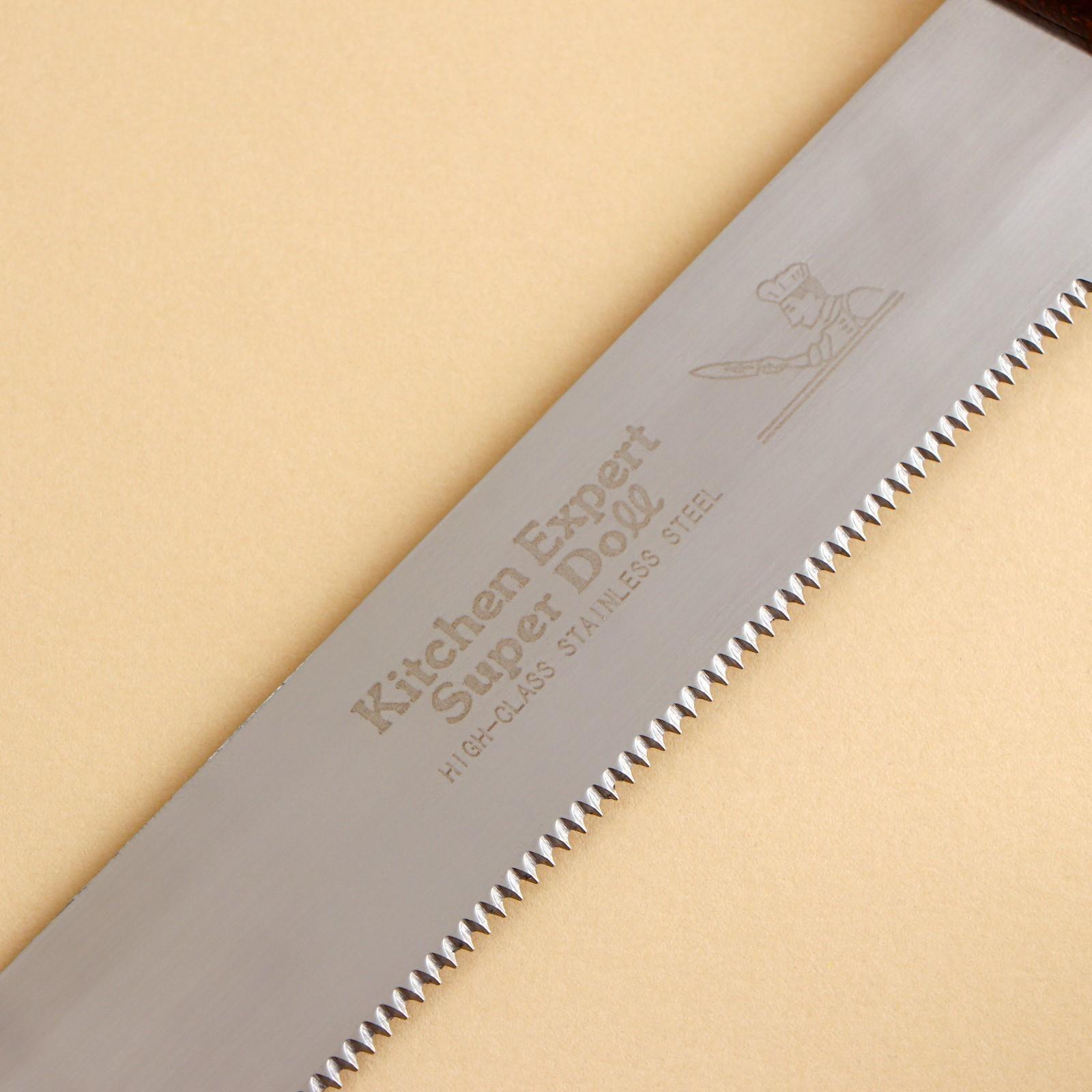 Нож для бисквита, мелкие зубцы, рабочая поверхность 29 см, ручка дерево