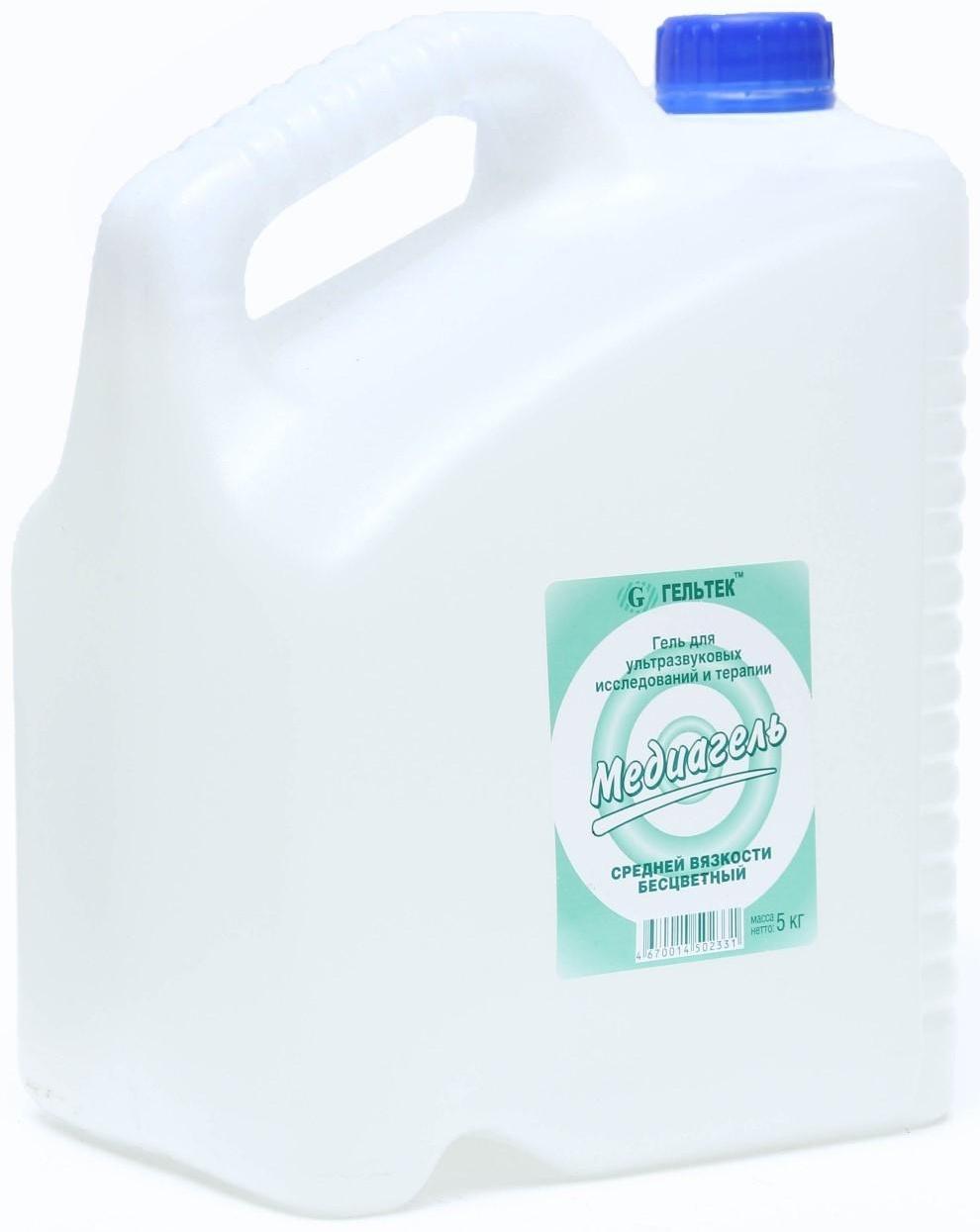 Гель для ультразвуковых исследований и терапии Медиагель средней вязкости, бесцветный, 5 кг