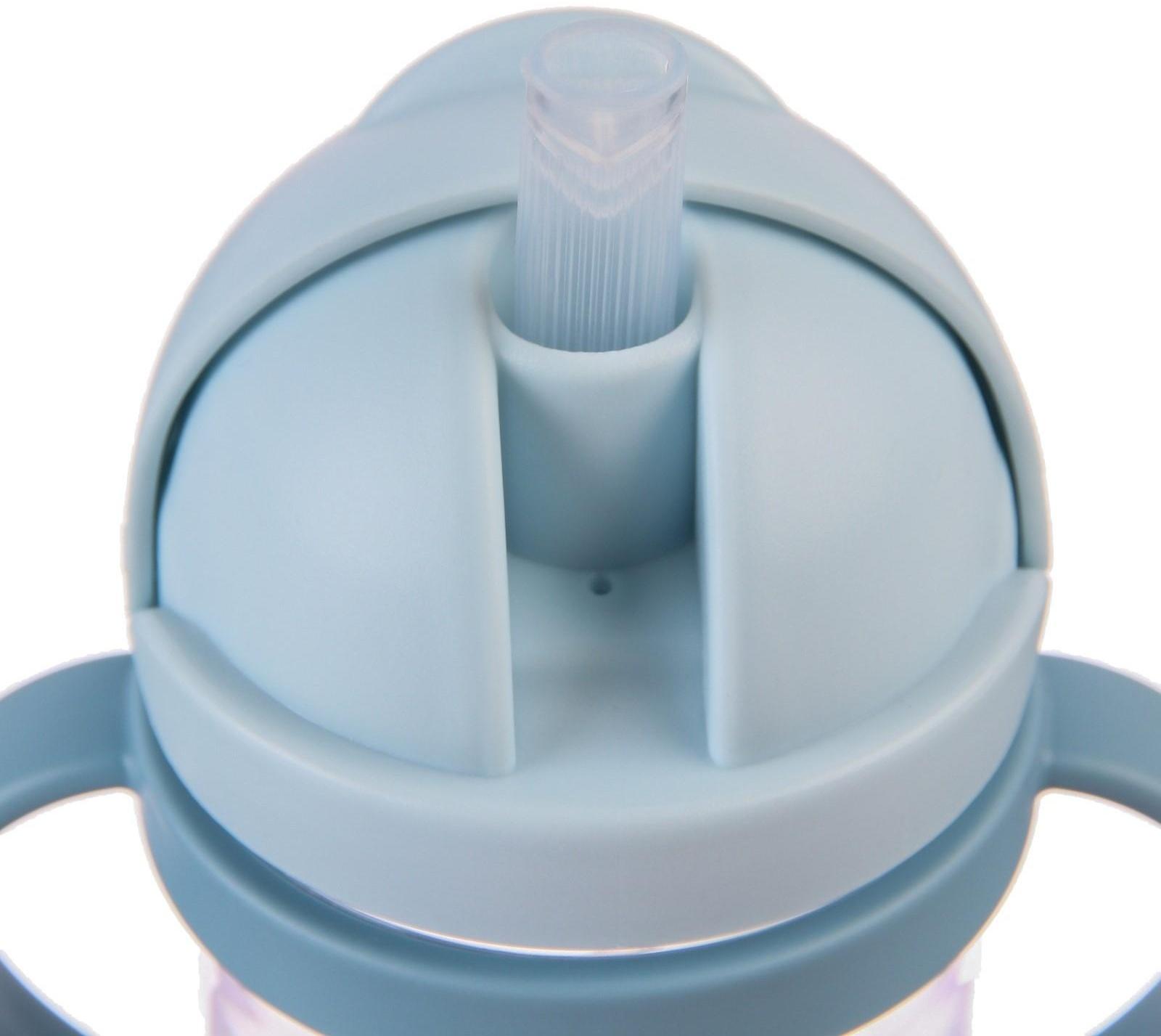 Поильник с силиконовой трубочкой, 250 мл., цвет голубой