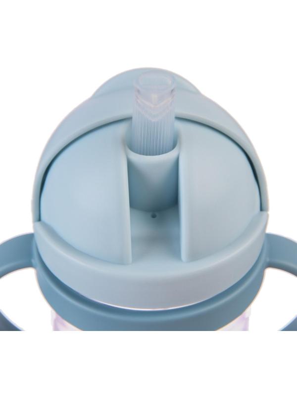 Поильник с силиконовой трубочкой, 250 мл., цвет голубой