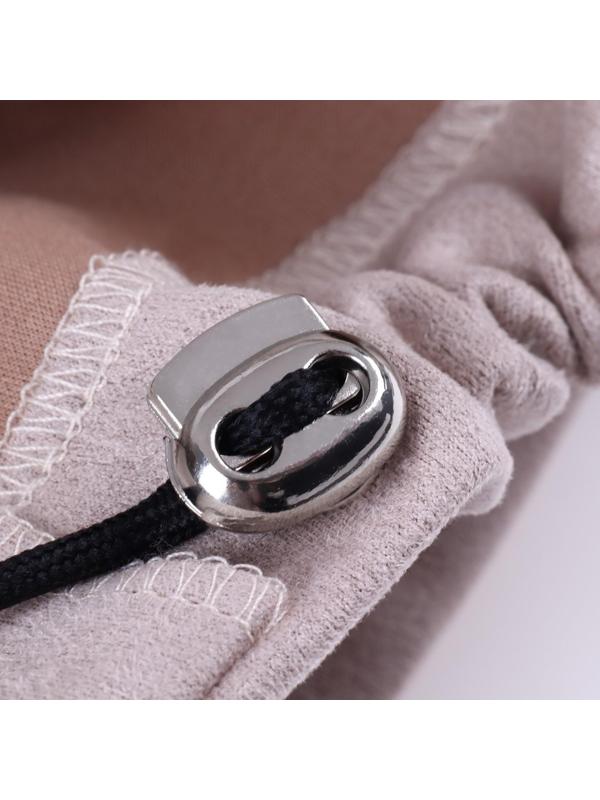 Фиксатор для шнура, двойной, d = 6 мм, 2 × 2,3 см, цвет серебряный