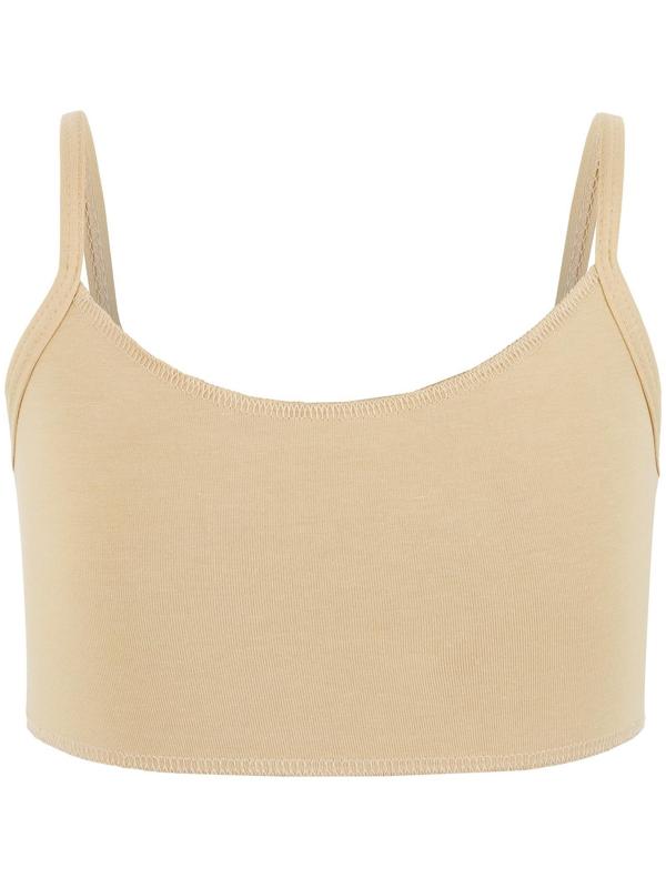 Топ на тонких бретелях, р. 32, цвет бежевый