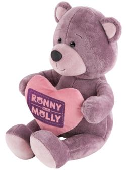 Мягкая игрушка «Мишка Ронни с сердечком», 21 см