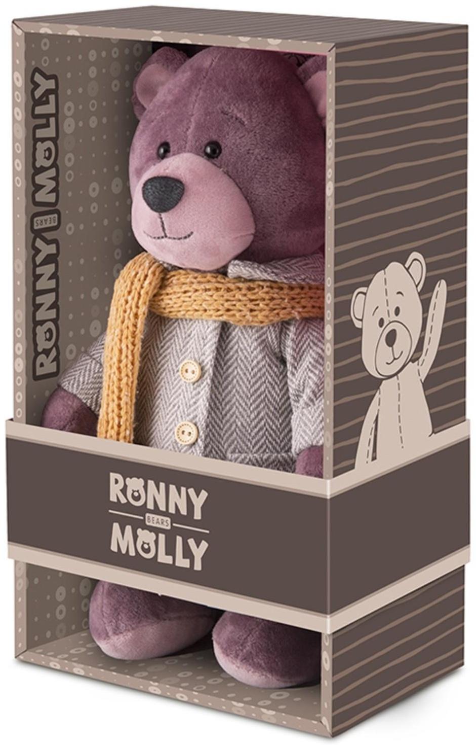 Мягкая игрушка «Мишка Ронни в пальто», 21 см