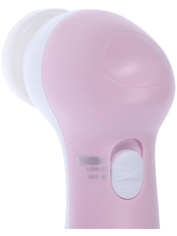 Массажёр для лица Sakura SA-5308P, 2 режима,  5 насадок, 2хАА, бело-розовый