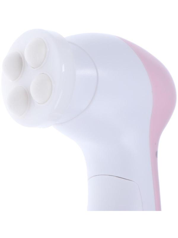 Массажёр для лица Sakura SA-5308P, 2 режима,  5 насадок, 2хАА, бело-розовый
