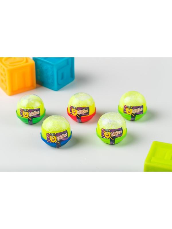 Слайм, Желтый, капсула с шариками, 40 г