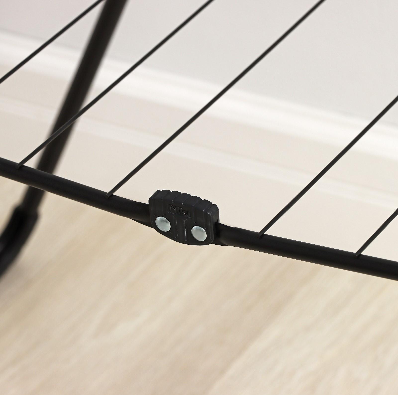 Сушилка для белья напольная двухуровневая, рабочая длина 21 м, цвет чёрный