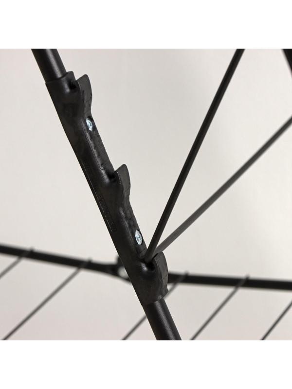 Сушилка для белья напольная двухуровневая, рабочая длина 21 м, цвет чёрный