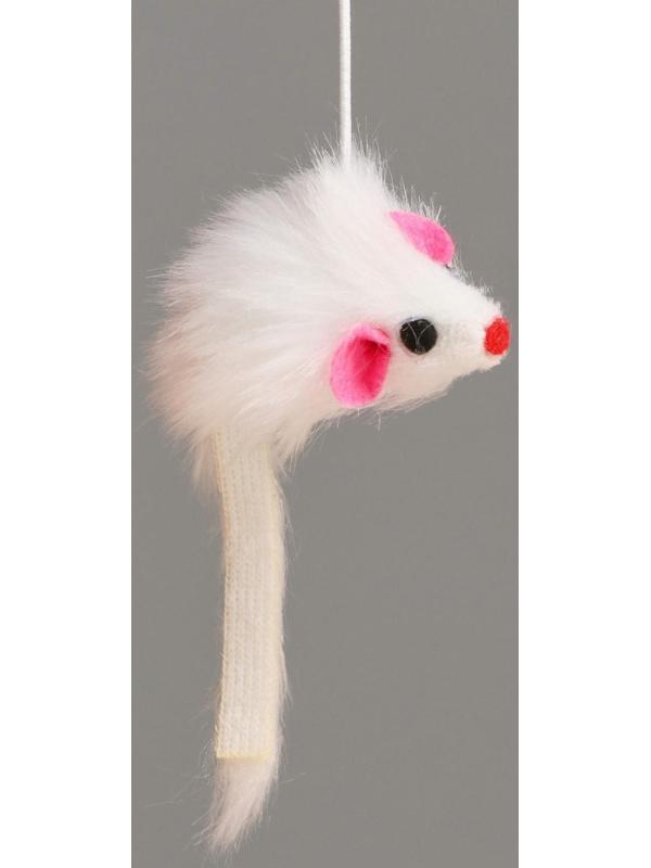 Комплекс для кошек с сизалевой когтеточкой, аркой-чесалкой и мышкой, коричневый