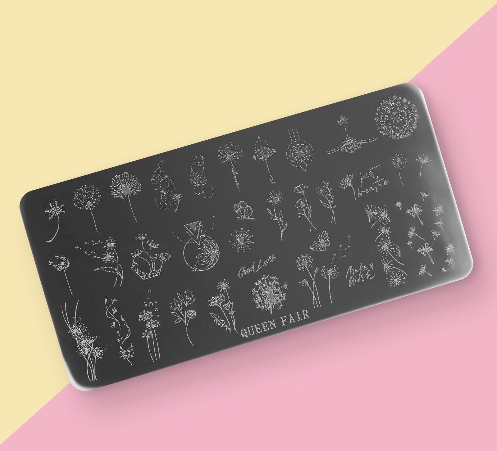 Диск для стемпинга металлический «Одуванчики», 12 × 6 см